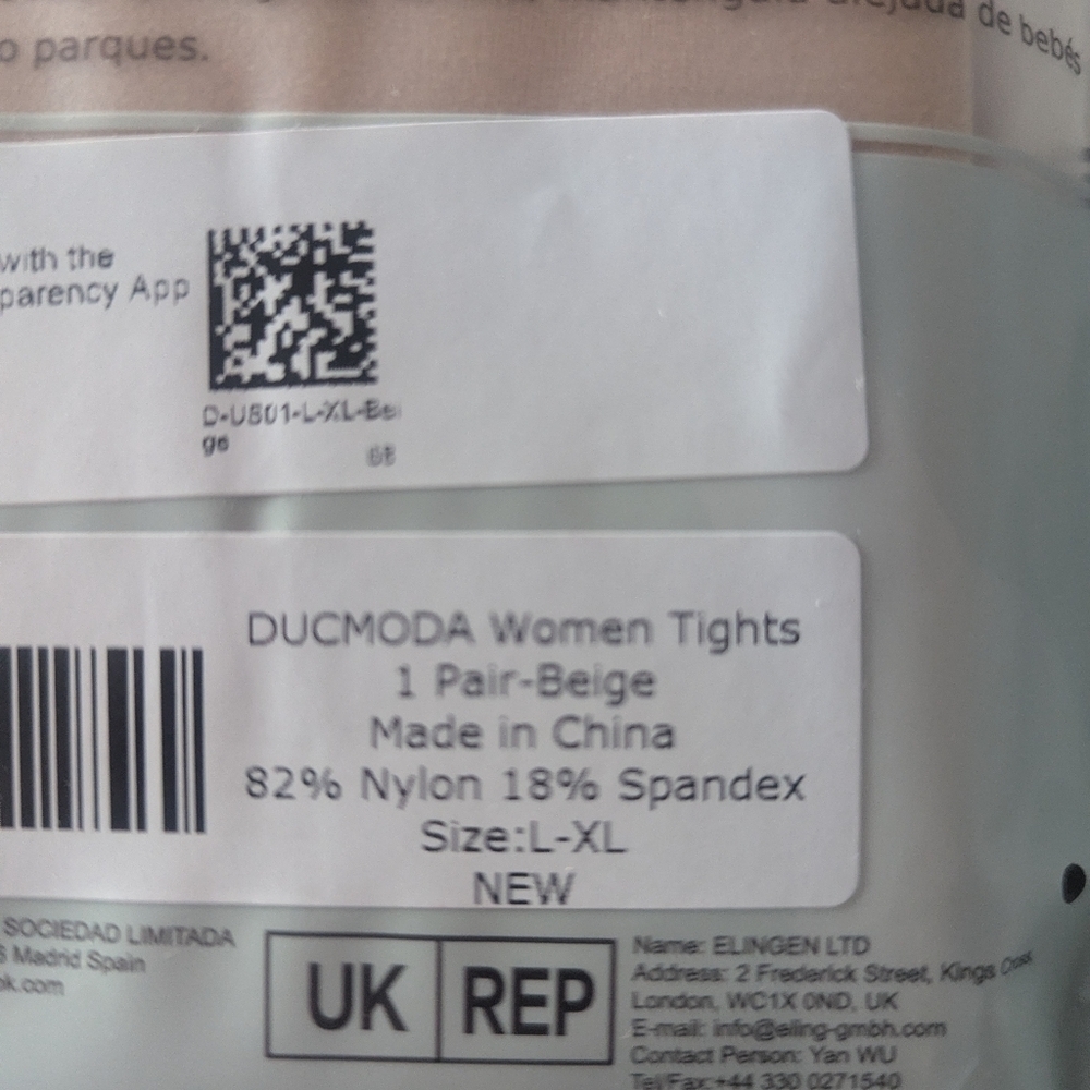 2 Pairs Of L-XL DUCMODA Tights - Picture 3 of 4